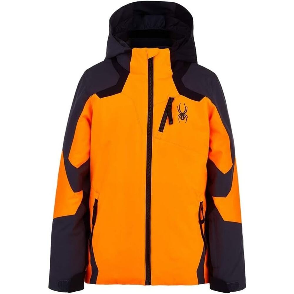 Spyder Leader Ski Jacket Bright Orange Boys Size 12 Waterproof Insulated NWT